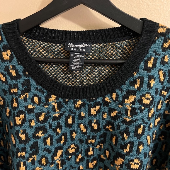 WRANGLER RETRO Aztec Animal Print Sweater Womens Size 2XL Multicolor NWT - Picture 3 of 7